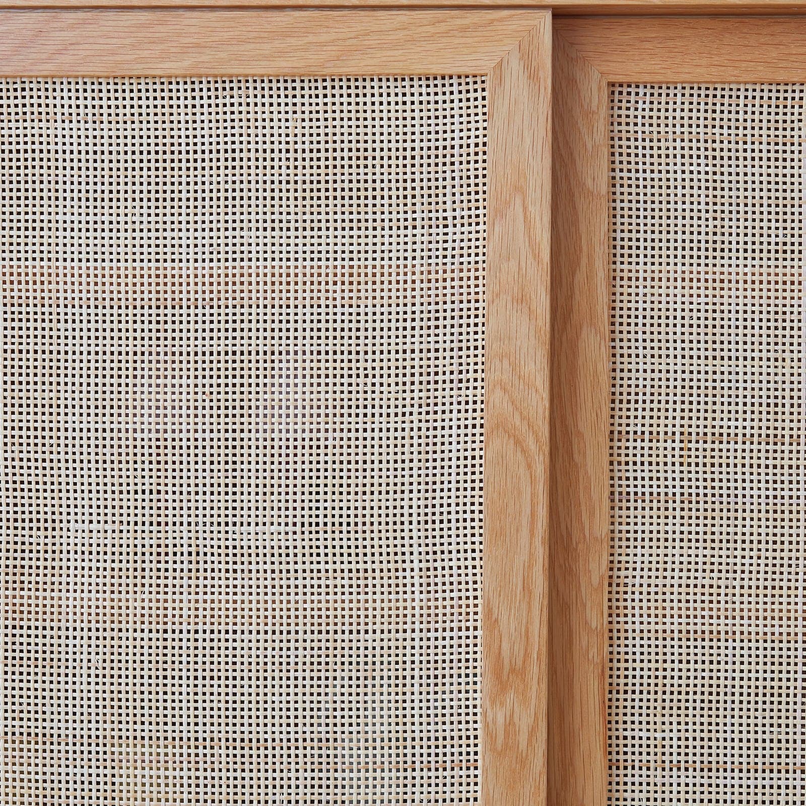 Torii Sideboard / Woven Rattan Doors & Glass Top - grado